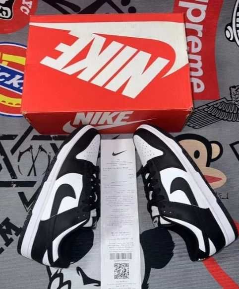 nike dunk biack low whute panda 38