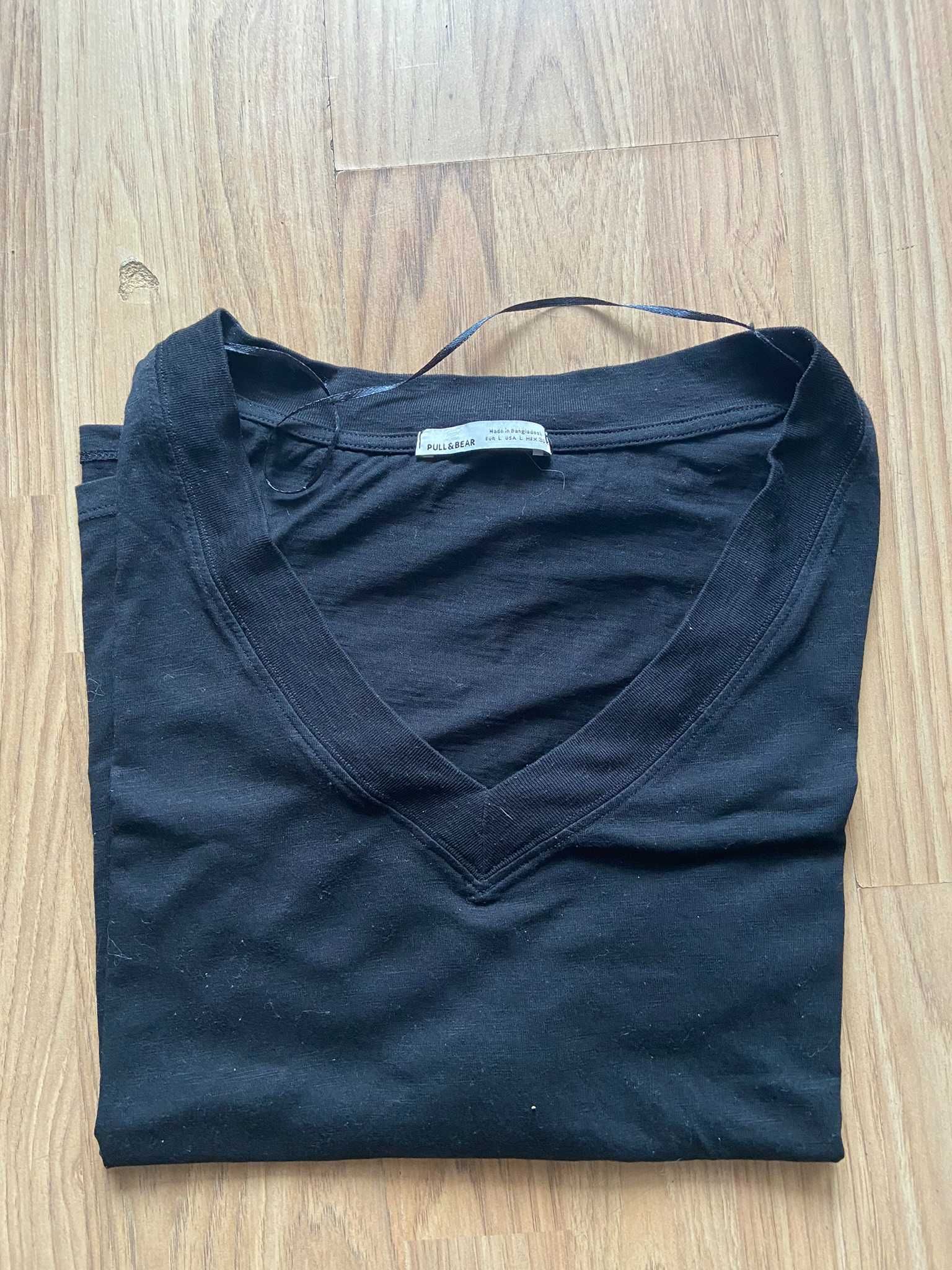 Koszulka t-shirt czarna Pull&bear L