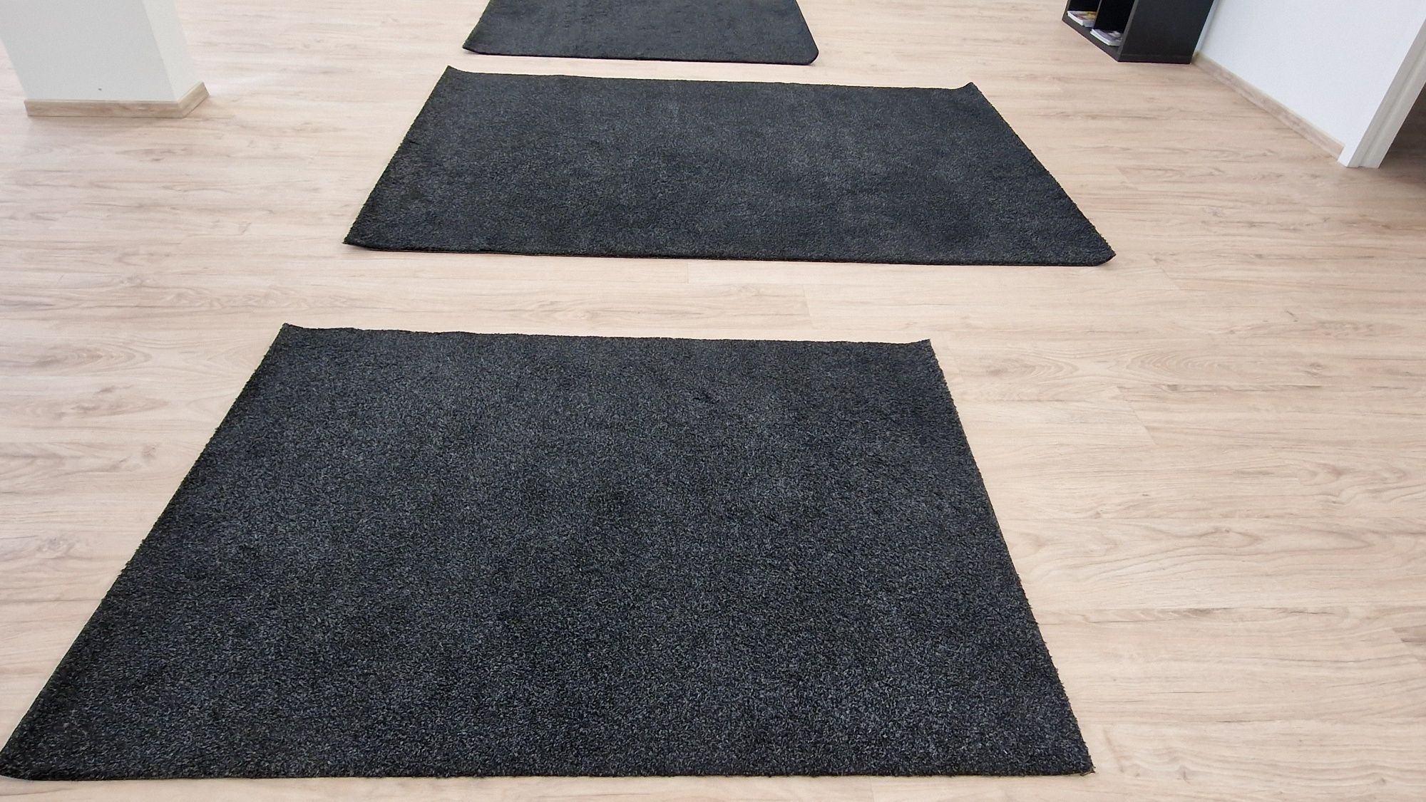 Conjunto de 3 carpetes pretas