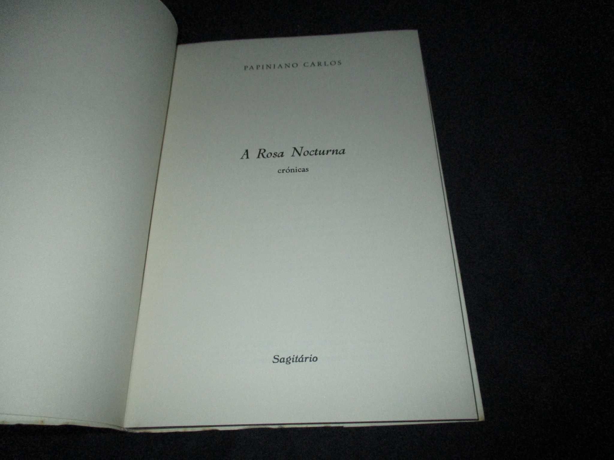 Livro A Rosa Nocturna Papiniano Carlos 1ª edição Sagitário