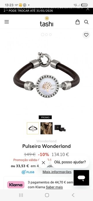 Vendo pulseira Wonderland da TASHI