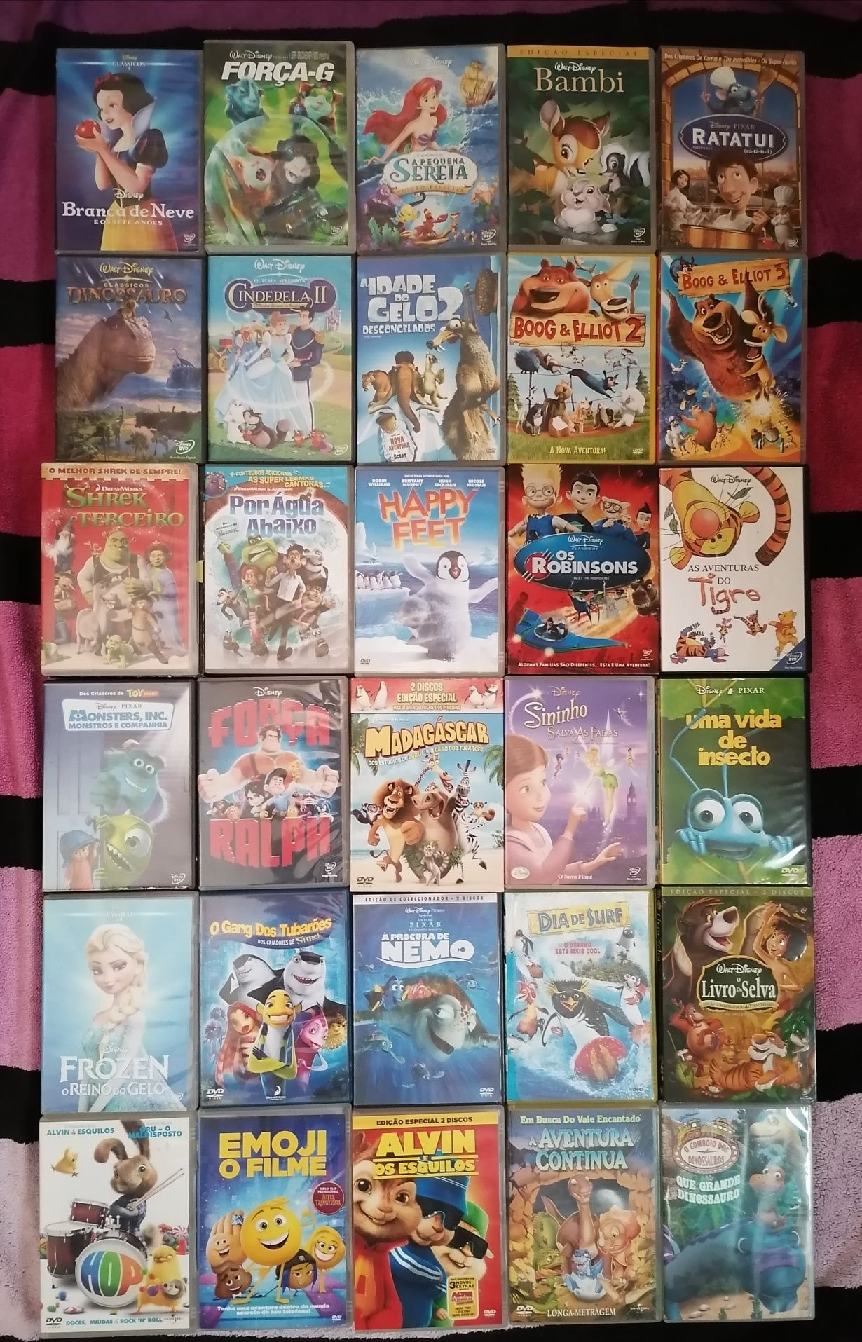 Lote 250 DVD's originais animação (LOTE 38)