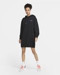 NIKE (S/M/L) Pullover Hoodie Dress женский худи удлиненный на флисе ор