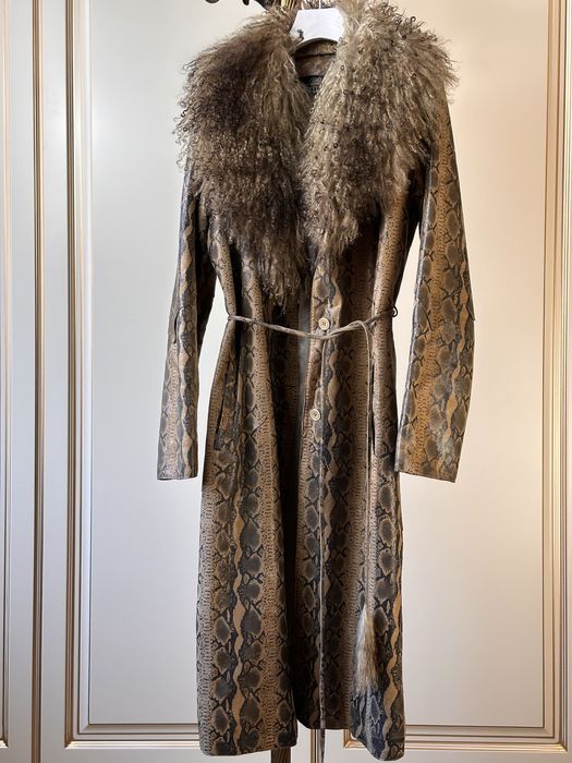 Шкіряний тренч/пальто стиль Gucci