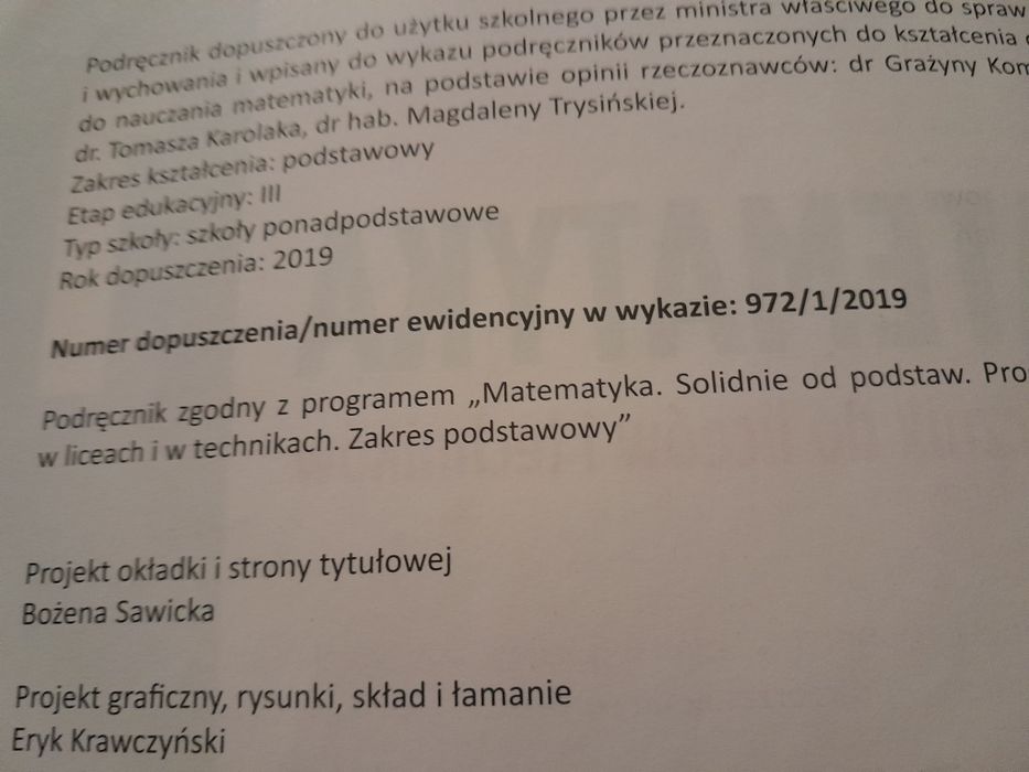 Podręcznik I zbiór zadań do matematyki 1 OE Pazdro