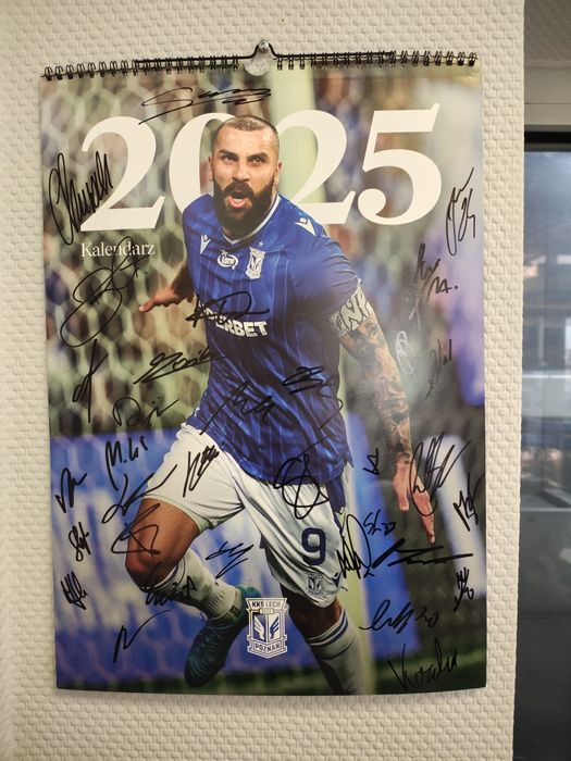 Kalendarz Lech Poznań autografy
