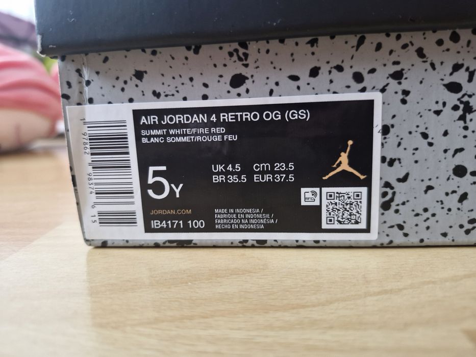 NOWE ORYGINALNE Buty Air Jordan 6, rozmiar 37,5