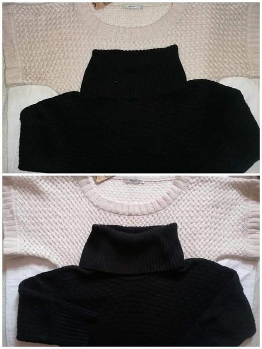 2sukienki sweterkowe tuniki oversize nietoperz Reserved Tu r. 36 S