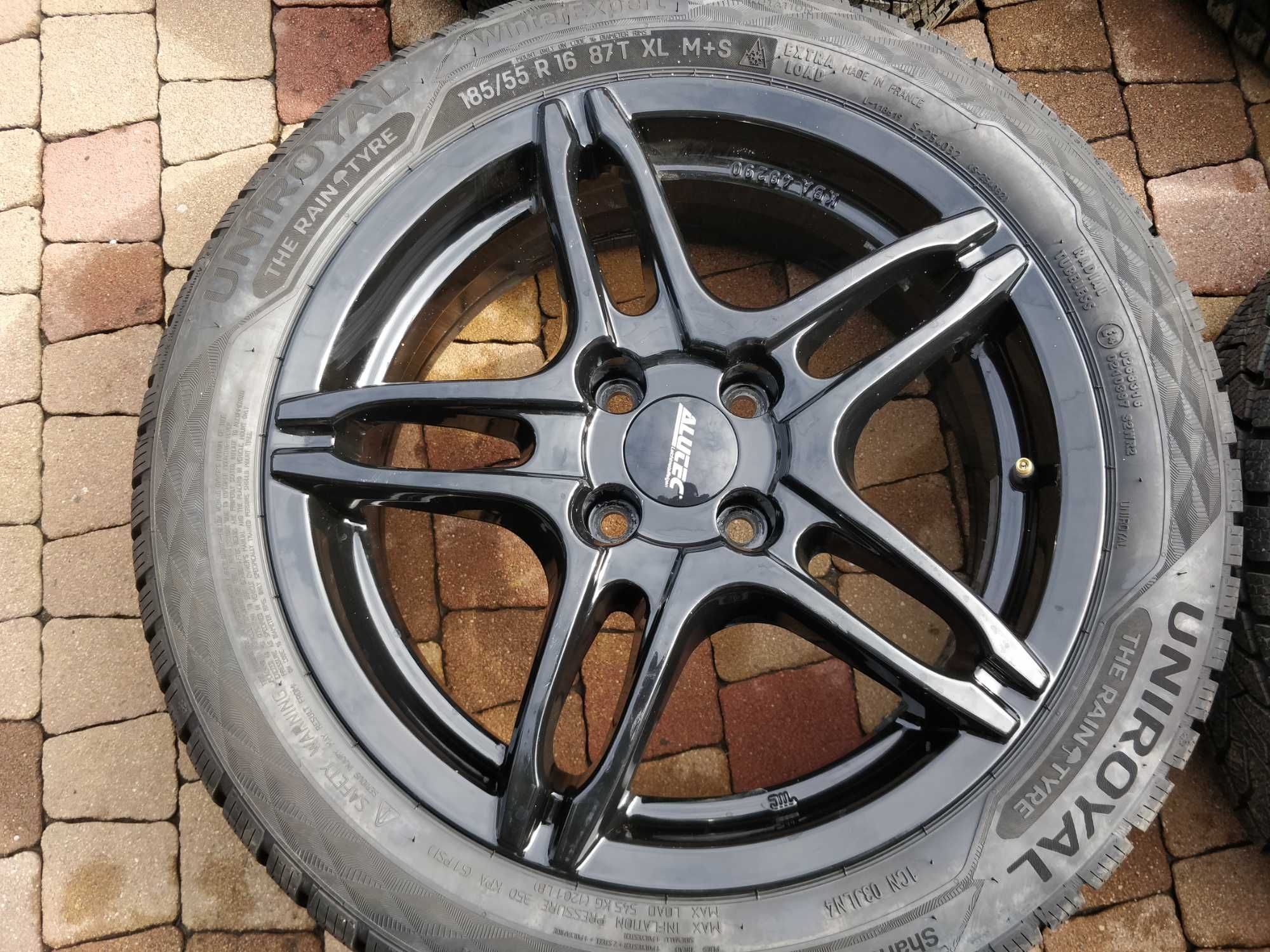 3419. Koła zimowe Honda Jazz Yaris 4x100 185/55/16 8.5mm 23r jak nowe