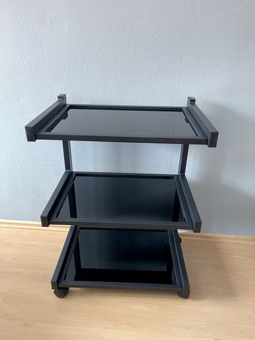 Czarny duży asystor/stolik do tatuażu/kosmetyczny/medyczny