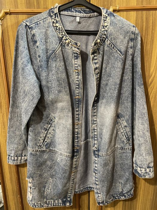 Джинсовий подовжений піджак