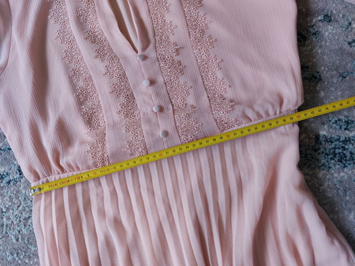 Sukienka 40 42 l xl komunia slub wesele uroczystość midi maxi