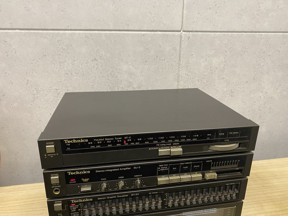 Zestaw Technics ST-3 SU-3 SH-E5 RS-5 wzmacniacz deck korektor tuner