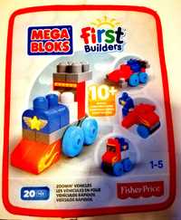 Klocki Mega Bloks Zoomin Vehicles (Pędzące Pojazdy) Fisher Price 1-5