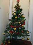 Árvore de Natal com 1,50m + todas as decorações e luzes