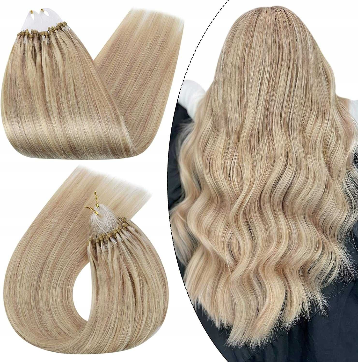 Pasma naturalne blond Ugeat clip in 35 cm E142