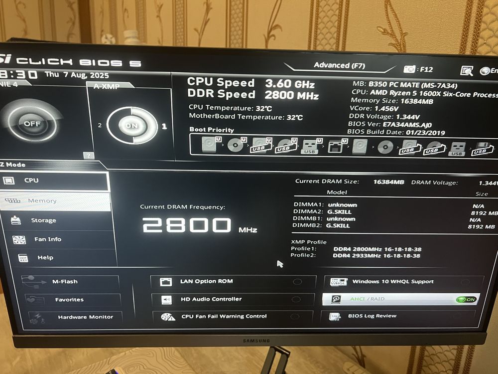 Процессор Ryzen 5 1600x 6 ядер 12 потоків Ам4