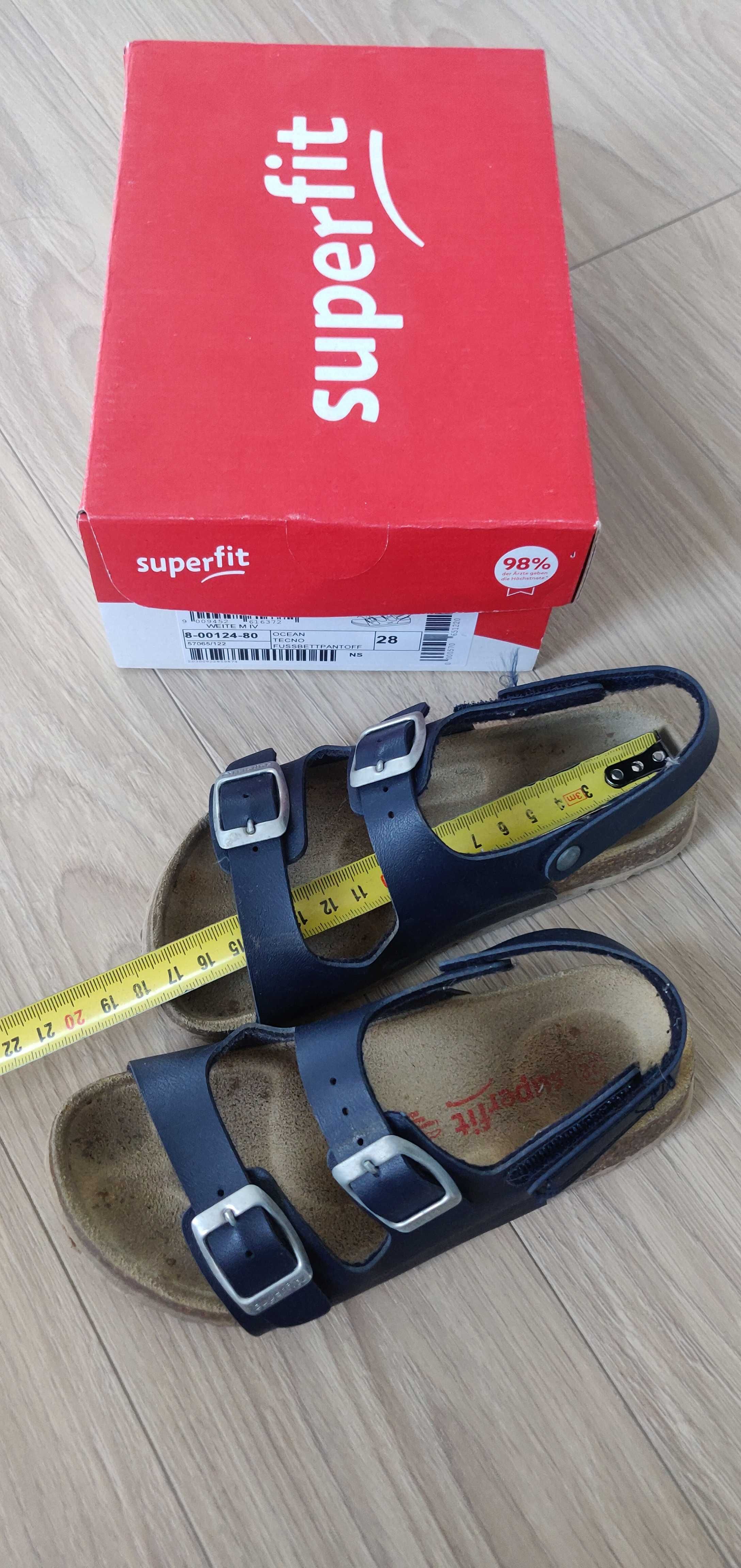 Sandały Superfit r.28 profilowane jak nowe