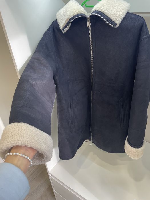 Женская дубленка Mango черная размер XS