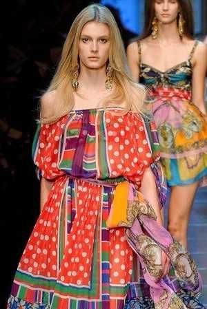 Модна класика:сукня у горошок, dolce & gabbana