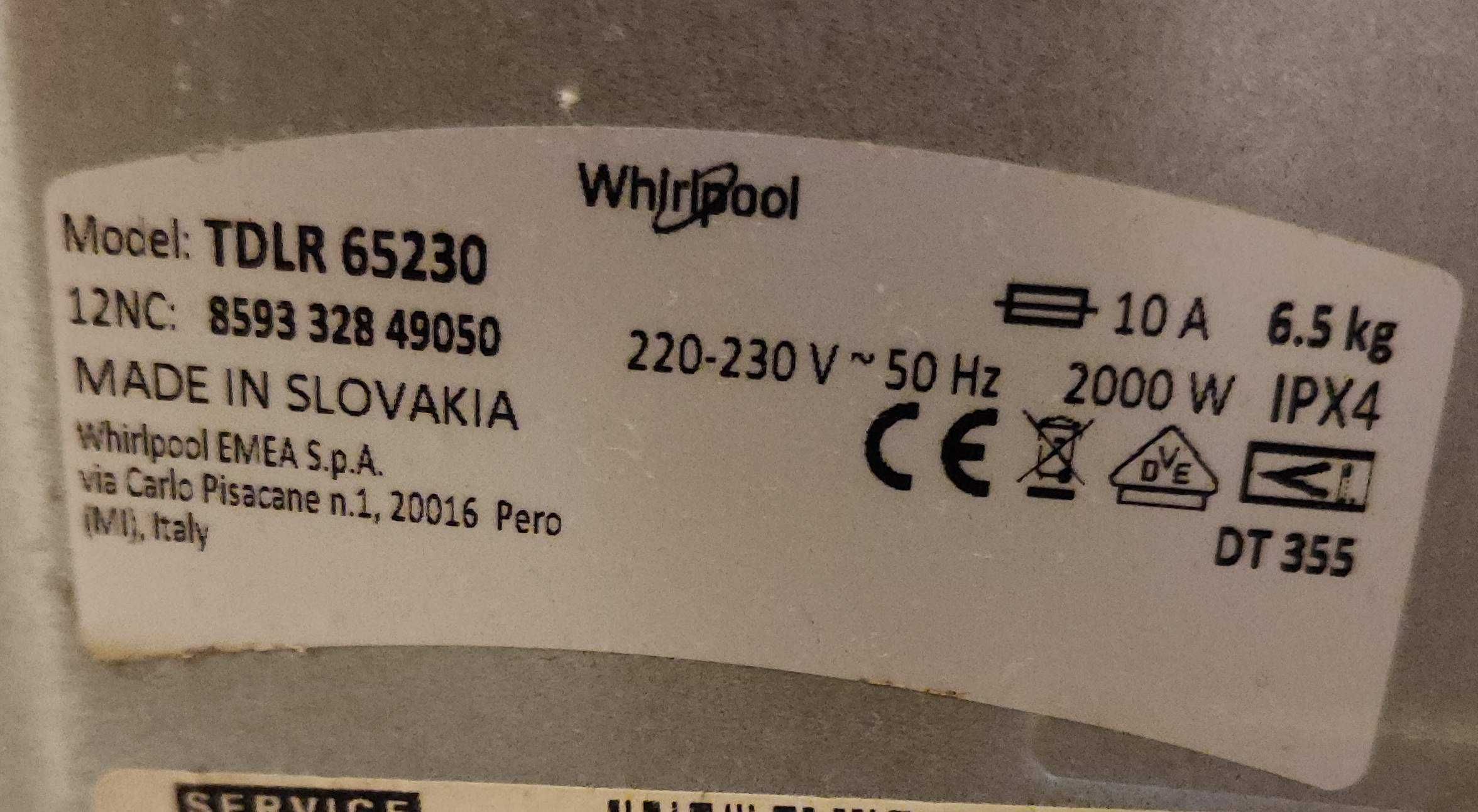 Whirlpool tdlr 65230 Moduł sterowania.