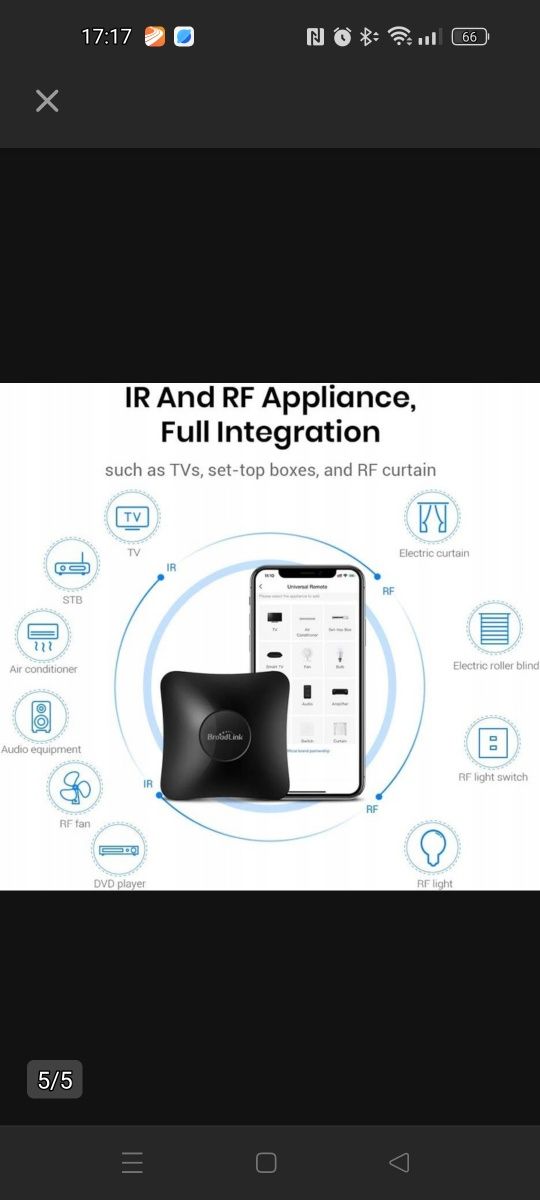 Uniwersalny pilot BROADLINK RM4 PRO IR i RF do Smart home