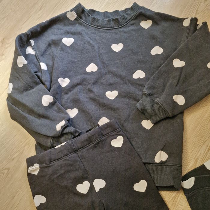 H&m 2 x komplet bluza spodnie leginsy 128