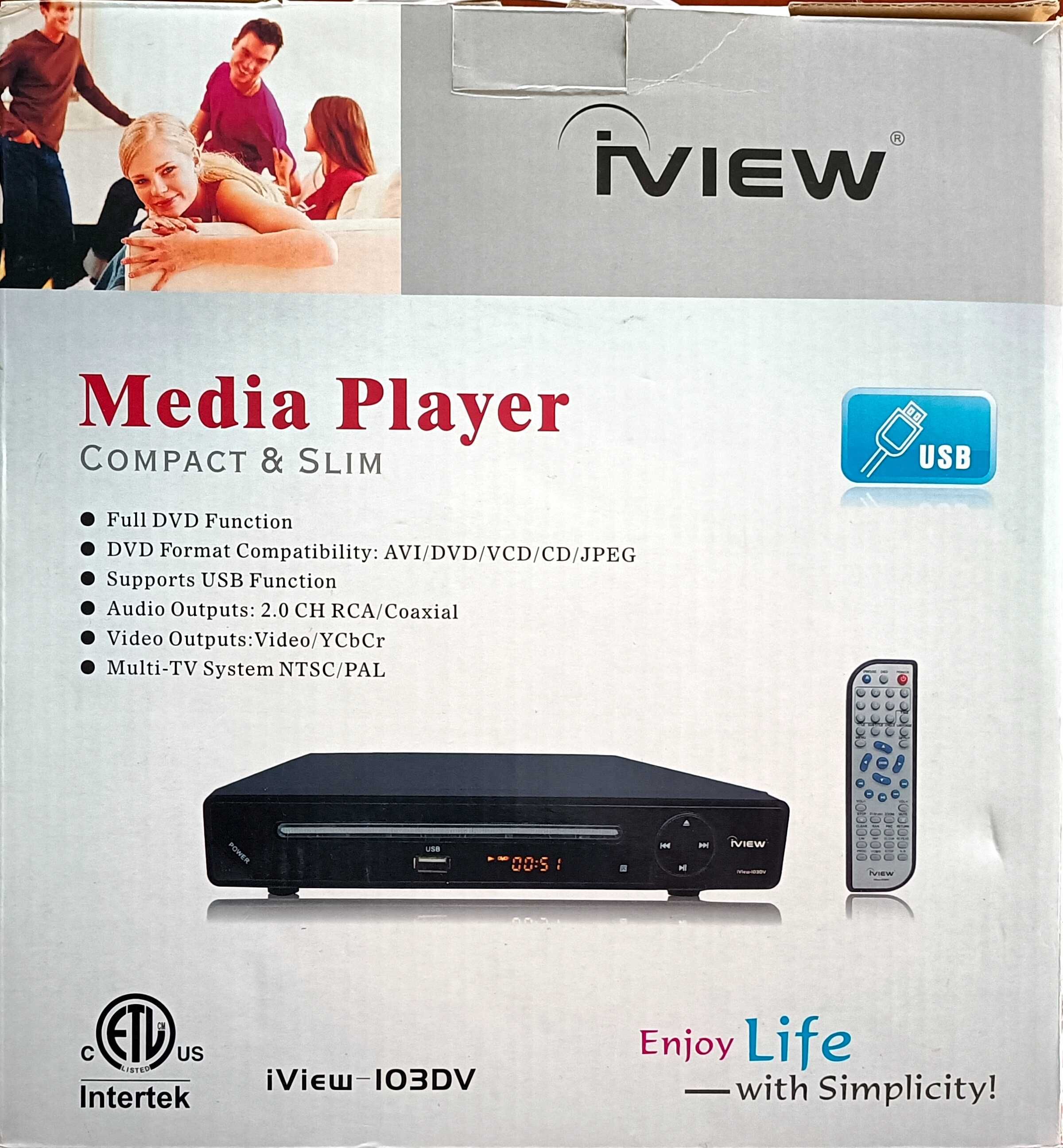 iview media player 103DV AC120V  60Hz