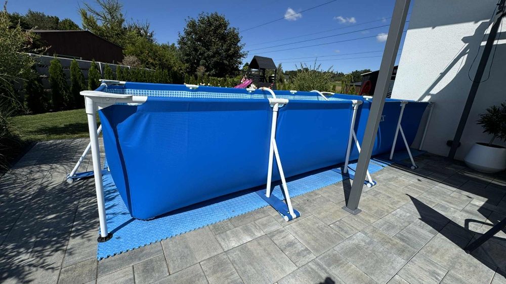 Basen Stelażowy Intex 450x220cm + Pompa i Grzałka Bestway + pokrowiec