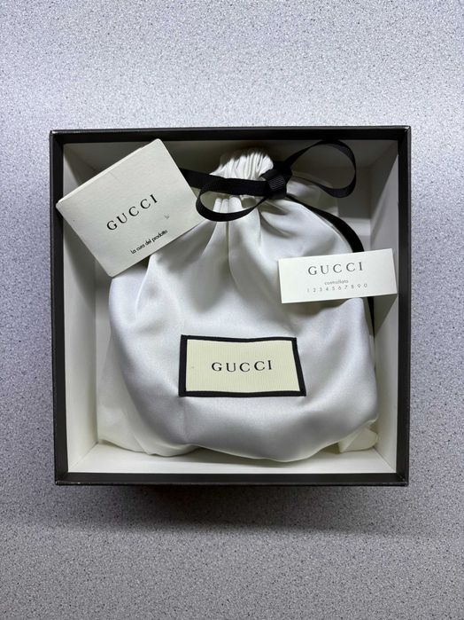 leather belt Gucci GG dark blue (one size)