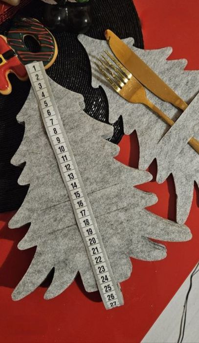 Войлочний конверт ялинка для серверування  столових приборів