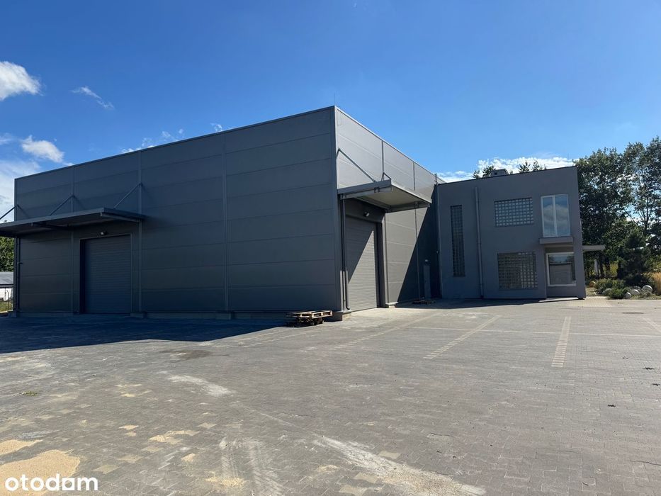 Hala magazynowa 1000 m2 biuro 200 m2 w tym mieszkanie 55 m2