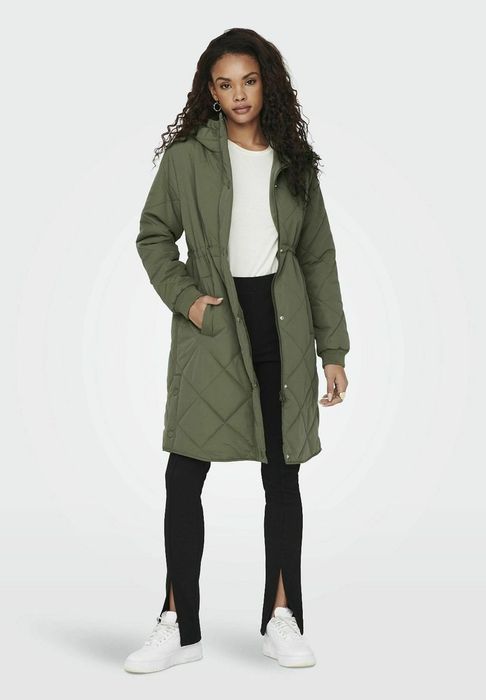 Płaszcz przejściowy pikowany zielony JDY M