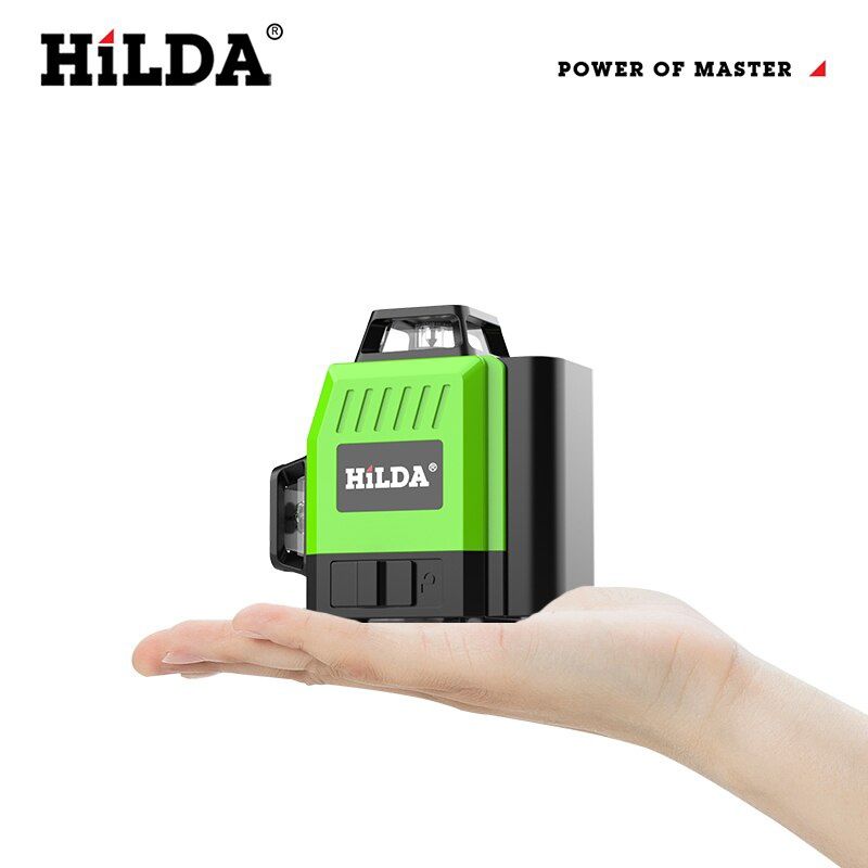 3D Mini Hilda 12л Лазерний уровень рівень нивелир Зел Луч 360° Новинка