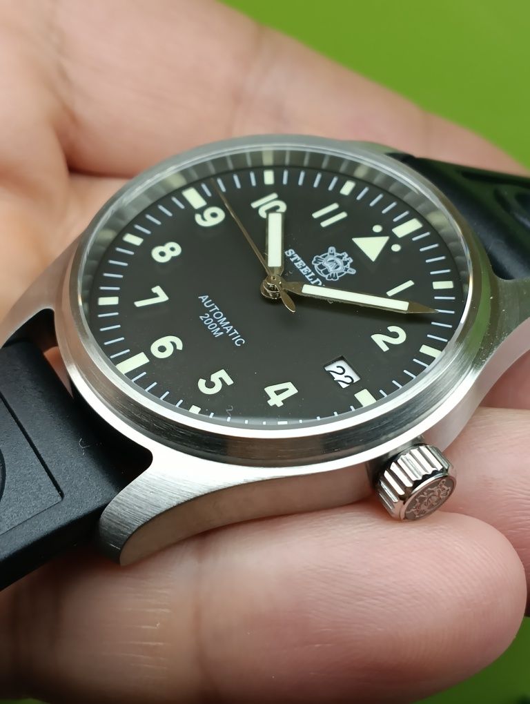 Часы/Годинник пілот Steeldive ∅39mm 20ATM Seiko NH35