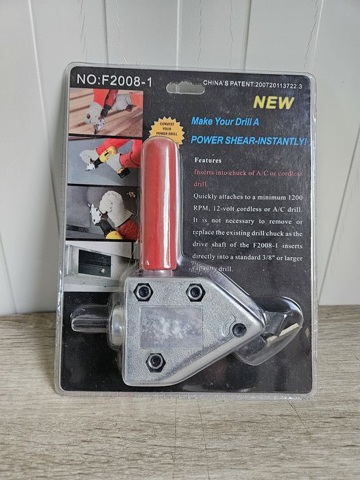 Nożyce do cięcia blachy prostej na wkrętarkę!