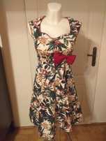 Sukienka Lindy Bop retro vintage w stylu lat 50 Leda Red Berry pin up