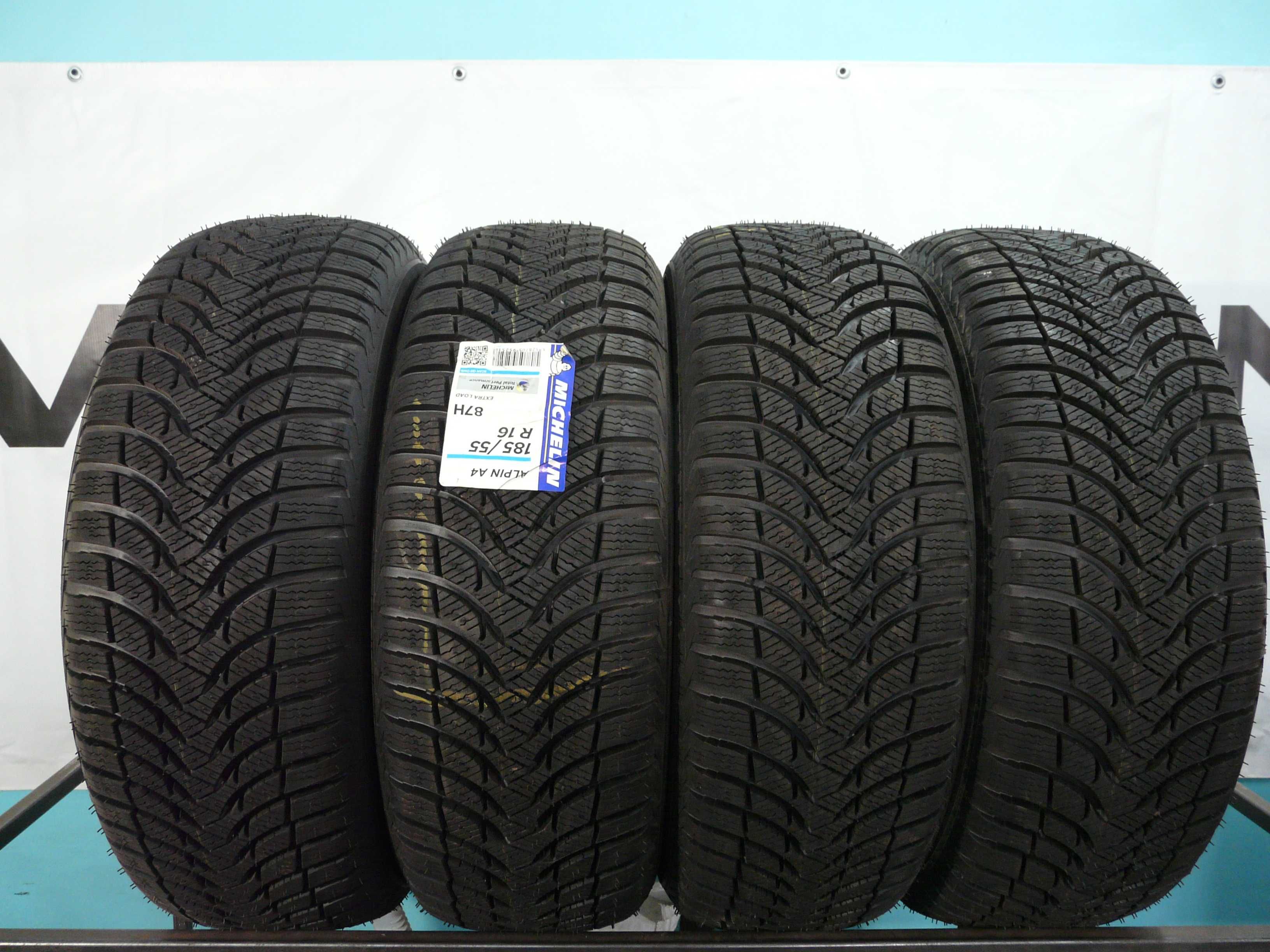 Opony zimowe x4 185/55R16 Michelin Demontaż #G005