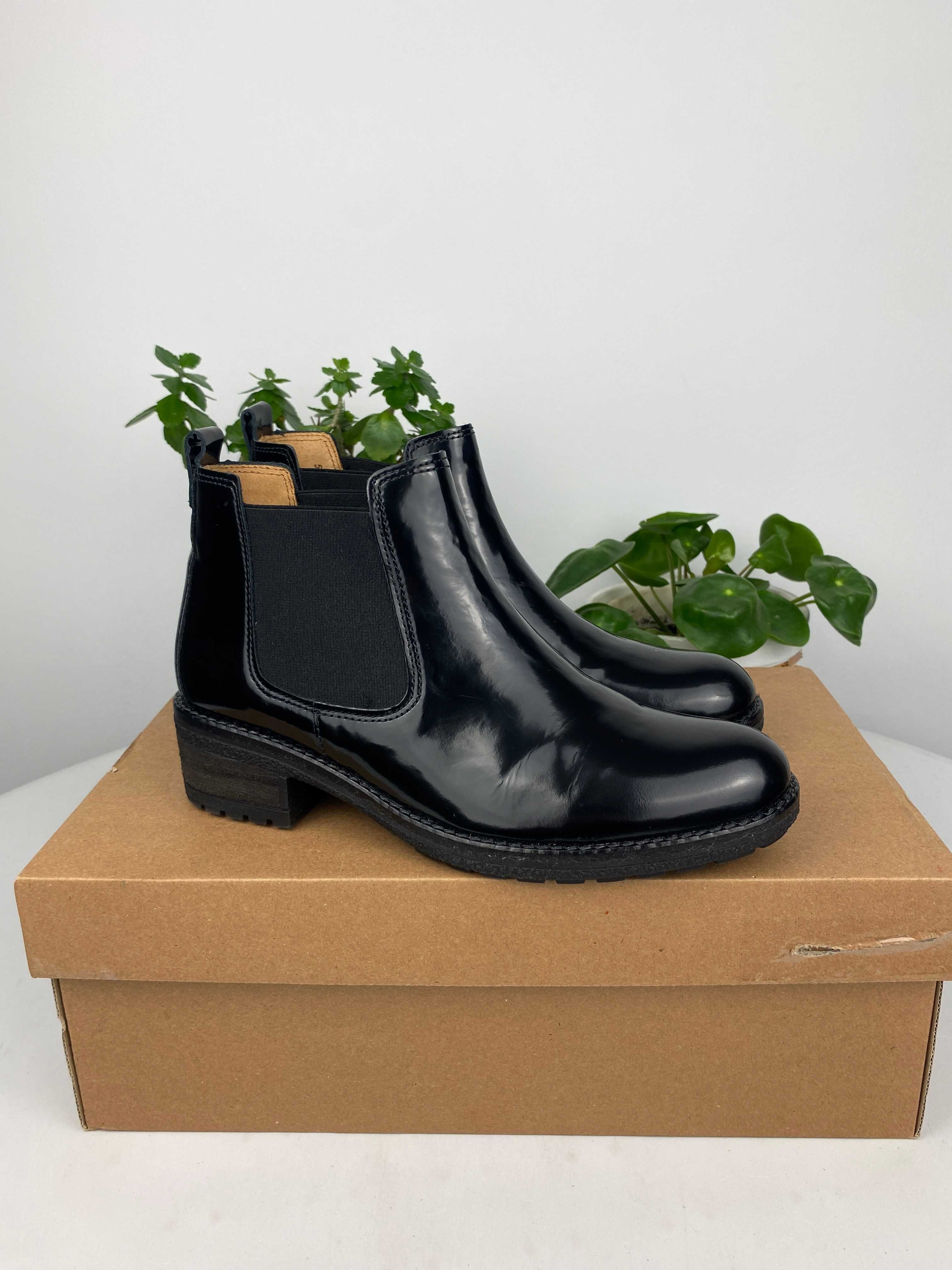 czarne buty botki sztyblety gabor r. 35,5 n 14