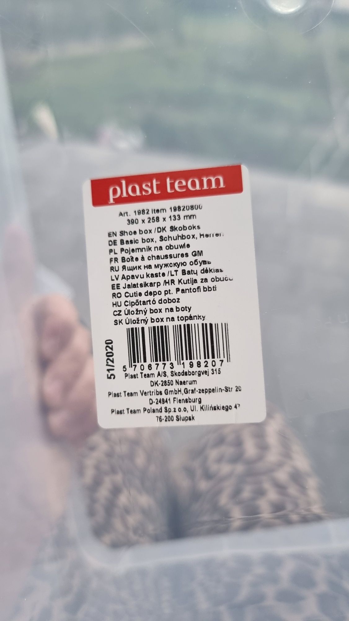 Pudełko na buty kozaki Plast Team pudło do przechowywaniai