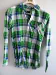 Fishbone slim fit koszula w kratkę m