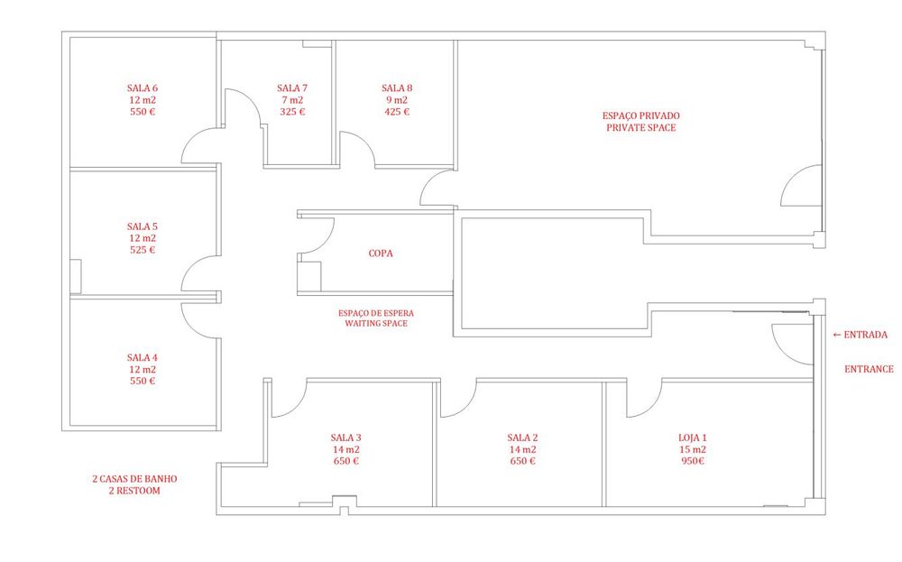 Salas comerciais privadas para arrendar em Faro – Desde 325€