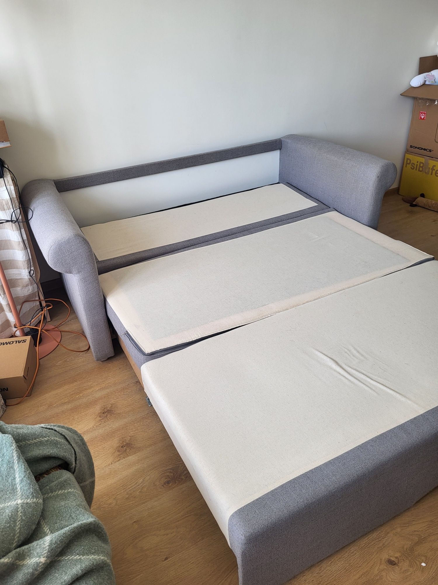 Kanapa rozkładana szara sofa abra meble
