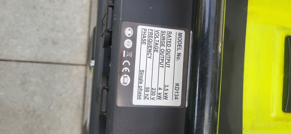Продам генератор бензиновый kraft dele kd134, 3,5 квт