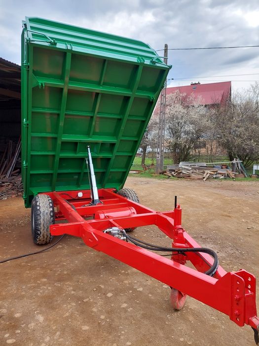 Przyczepa jednoosiowa z kiprem, kiprówka, rolnicza