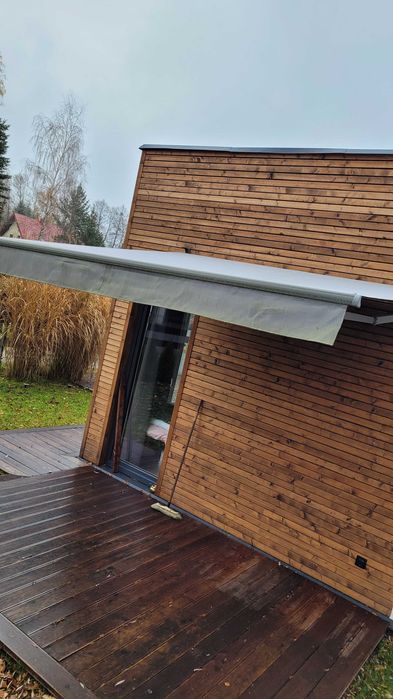 Markiza rozkładana szara