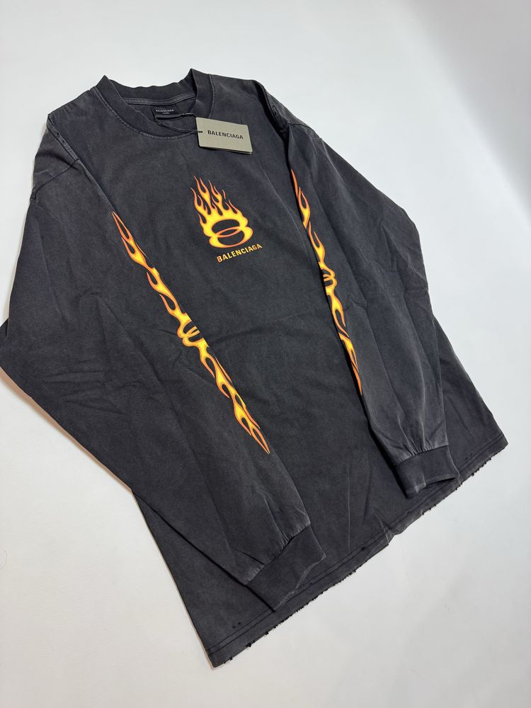 Лонгслів Balenciaga Burning Unity Washed hoodie M L
