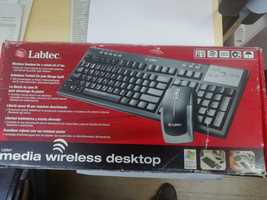 Teclado wireless da marca Labtec (novo) c/rato