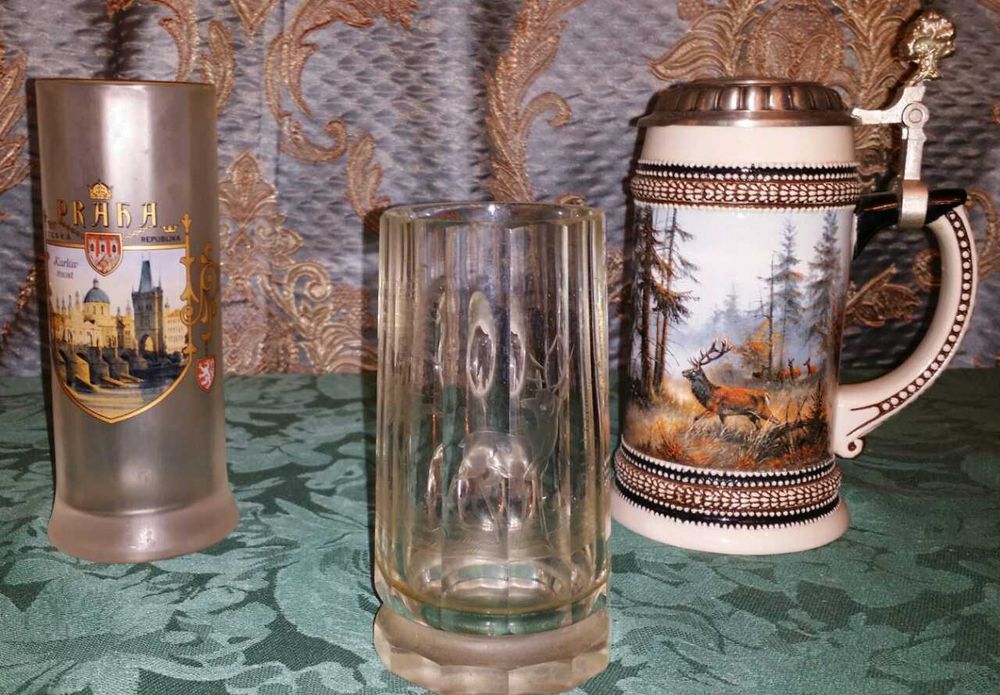 Крюшонница,Кружки пивные,бокалы пивные,Лафитники,ГДР,Чехословакия,СССР