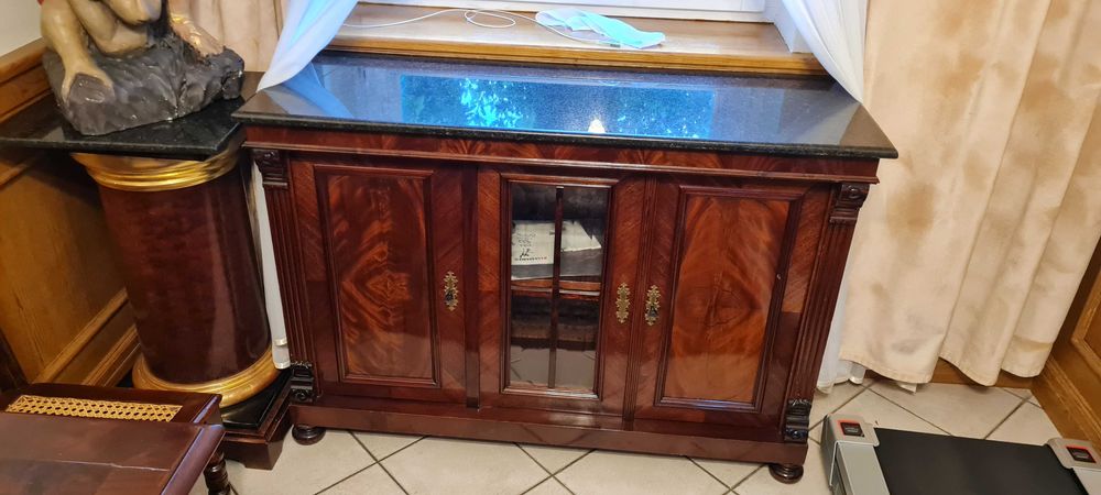 Szafka do salonu, komoda, blat granitowy, reprodukcja antyku